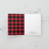 Mama Bear Baby Shower Woodland Lodge Dankeskarte (Innenseite)