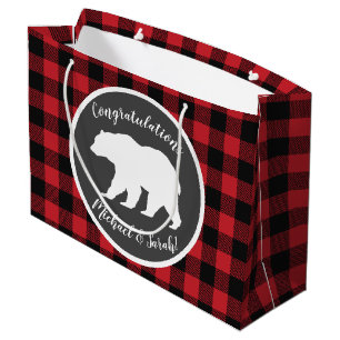 Mama Bear Baby Shower Woodland Lodge Große Geschenktüte