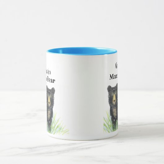 ~ Mama Bear ~ Black Bar Blue Trial Tasse (Zentrum)