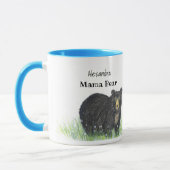 ~ Mama Bear ~ Black Bar Blue Trial Tasse (Links)