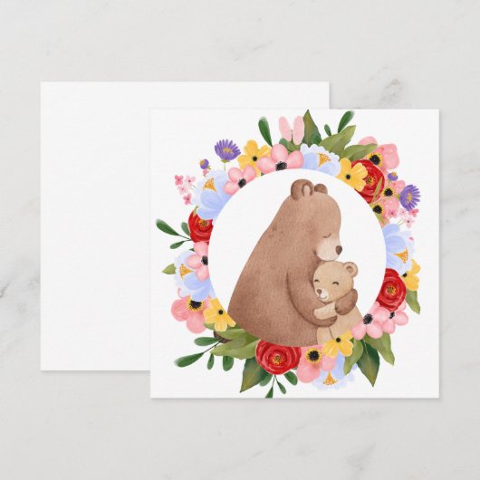 Mama Bear Blank-Karte (Vorne/Hinten)