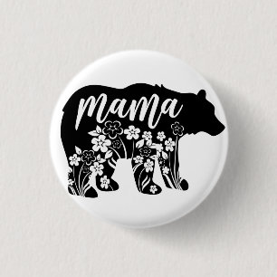 Mama Bear Blume T - Shirt Throw Pillow Magnet Keyc Button