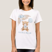 Mama Bear Boho Balloon Baby Boy Showgeschenk T-Shirt (Vorderseite)