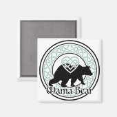 Mama Bear Celtic Circle of Love and Strength Magnet (Vorderseite/Rückseite)