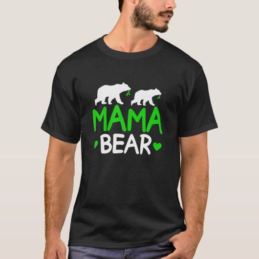 Mama Bear Cerebral Palsy Mama einer Cerebral Palsy T-Shirt (Vorderseite)