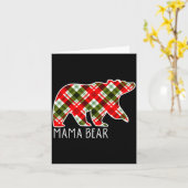 Mama Bear Christmas Pajama Family Karte (Gelbe Blume)