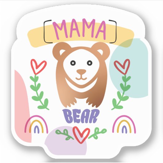 Mama Bear Cozy #3 Aufkleber (Vorderseite)