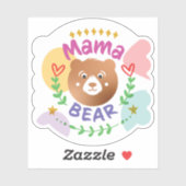Mama Bear Cozy #4 Aufkleber (Blatt)