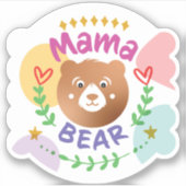 Mama Bear Cozy #4 Aufkleber (Vorderseite)