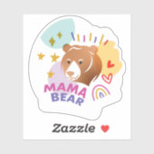 Mama Bear Cozy #5 Aufkleber (Blatt)