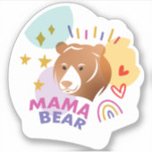 Mama Bear Cozy #5 Aufkleber (Vorderseite)