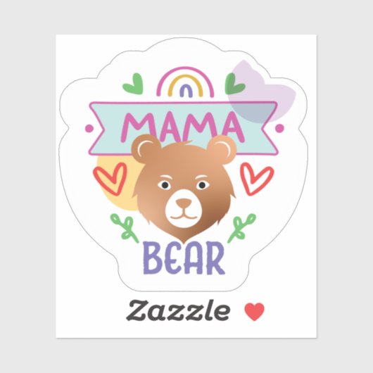Mama Bear Cozy #6 Aufkleber (Blatt)
