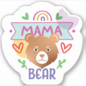 Mama Bear Cozy #6 Aufkleber (Vorderseite)
