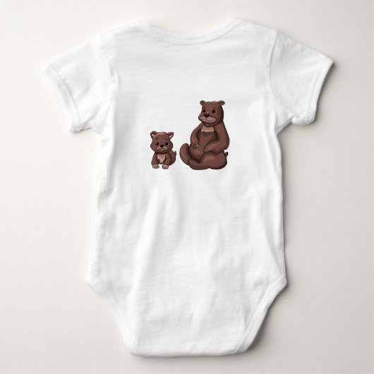 Mama Bear & Cub Baby Bodysuit Baby Strampler (Rückseite)