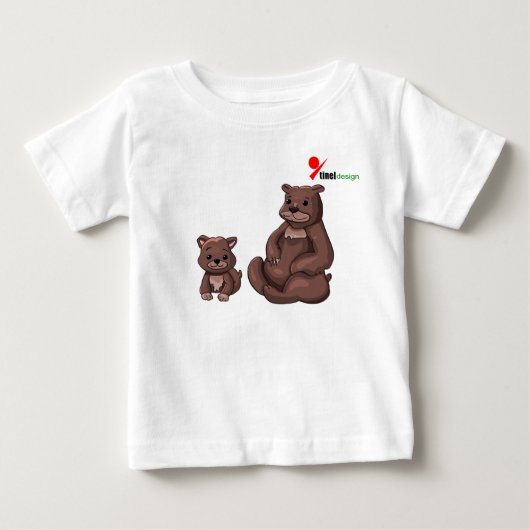 Mama Bear & Cub Baby T - Shirt (Vorderseite)