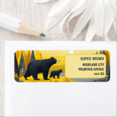 Mama Bear& Cub Mountain Landscape Return Address  (Insitu)