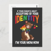 Mama Bear Cuddle Relationship Rainbow Color Postkarte (Vorne/Hinten)