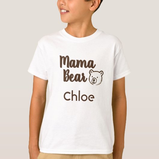  Mama Bear Custom Name T-shirt (Vorderseite)