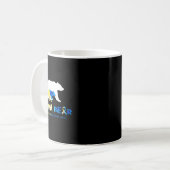 Mama Bear Down Syndrome Awareness Überlebende Kaffeetasse (Vorderseite Links)