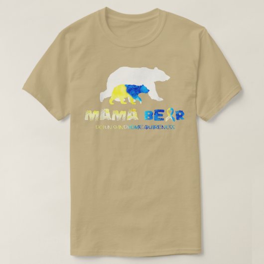 Mama Bear Down Syndrome Awareness Überlebende T-Shirt (Design vorne)