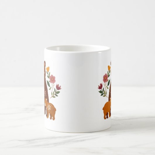 Mama Bear Elegante Blume Mama Kaffeetasse (Mittel)