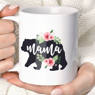 Mama Bear Elegante Rustikale Blume Mama Kaffeetasse