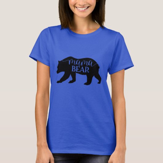 Mama Bear Elegante Script T-Shirt (Vorderseite)