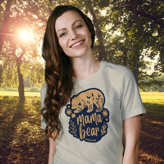 Mama Bear etabliert 2024 Boho T-Shirt