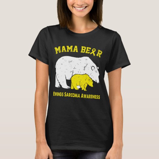 Mama Bear EWINGS SARCOMA Bewusstsein T-Shirt (Vorderseite)