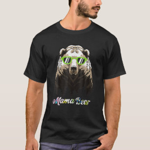Mama Bear Face Sonnenbrille Mutter Mama Mommy Moth T-Shirt