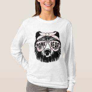 Mama Bear Face Sonnenbrille Mutter Mama Mommy Moth T-Shirt