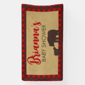 Mama Bear Flannel Baby Duschbanner Banner (Vertikal)