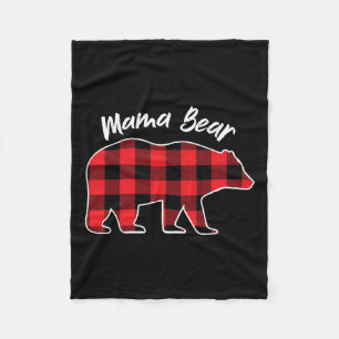 Mama Bear Flannel Red Kariert Pajama Familie Match Fleecedecke