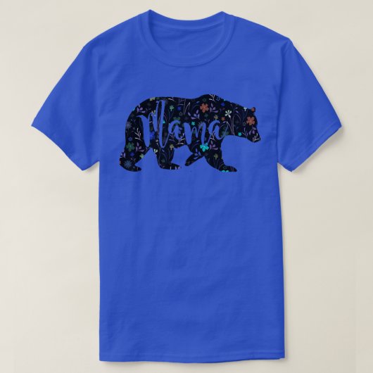 Mama Bear Floral Pattern Fun Mama Mutter Geschenk  T-Shirt (Design vorne)
