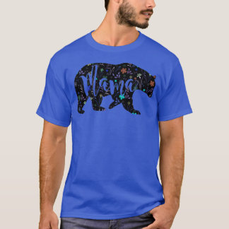 Mama Bear Floral Pattern Fun Mama Mutter Geschenk T-Shirt