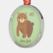 Mama Bear Fostering Liebe Frohe Weihnachten gestor Ornament Aus Metall (Links)