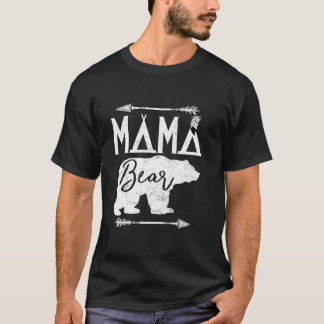 Mama Bear Funny Mother Day Oma Matching Husb T-Shirt