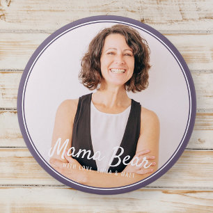 Mama Bear Gerahmt Modernes einfaches Foto Button