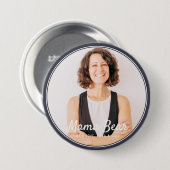 Mama Bear Gerahmt Modernes einfaches Foto Button (Vorne & Hinten)