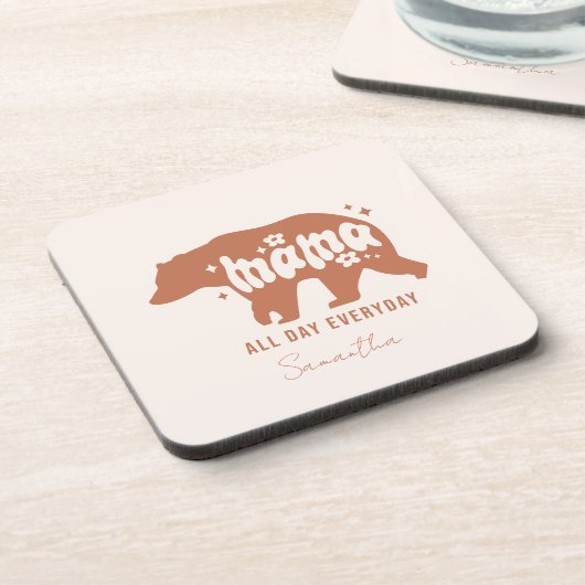 Mama Bear Getränkeuntersetzer (Linke Seite)