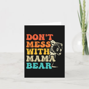Mama Bear Groovy Art Mütter Tag nicht betrügen Karte