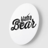 Mama Bear Große Wanduhr (Winkel)