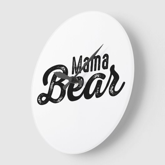 Mama Bear Große Wanduhr (Winkel)