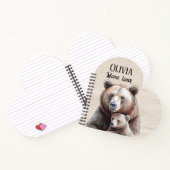 Mama Bear Heart-Shaped Personalized Notebook Notizblock (Innenseite)