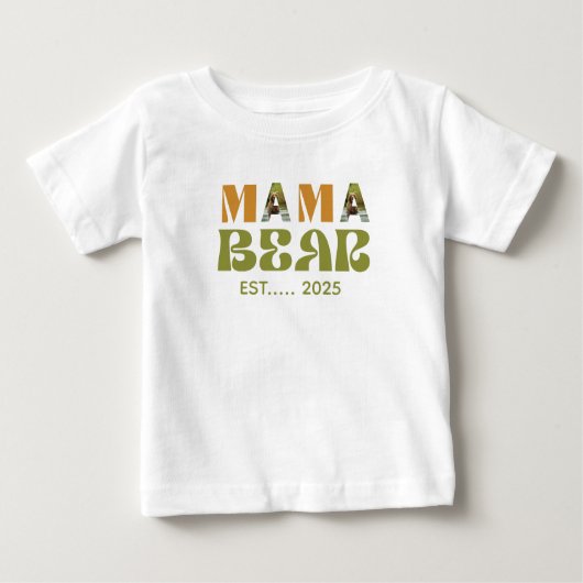 Mama Bear Heartwarming Illustration Baby T-shirt (Vorderseite)