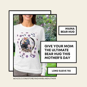 "Mama Bear Hug" Mutter Day Long Sleeve T - Shirt