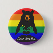 Mama Bear Hugs Button (Vorderseite)