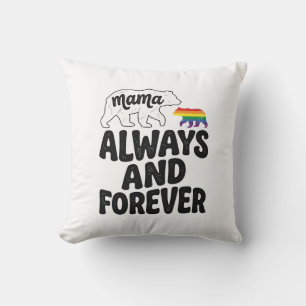 Mama Bear Immer Und Forever Vintage Regenbogen-Shi Kissen