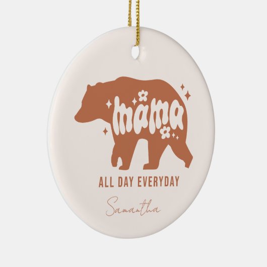 Mama Bear Keramik Ornament (Rechts)