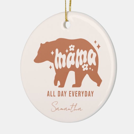 Mama Bear Keramik Ornament (Links)